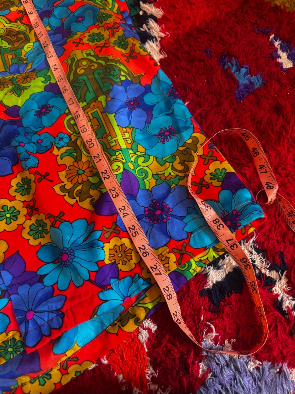 70s Vintage Hawaiian Tops Neon Floral Honeymoon Set - Picture 12 of 12